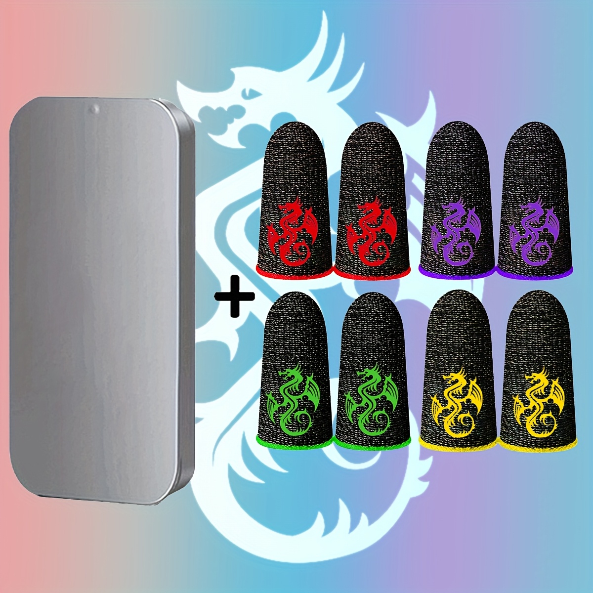 Feidragon Series Game Finger Sleeve, The Carbon Fiber Finger Sleeve With Cool Dragon Pattern, The Game Finger Sleeve With Permeability, Improves And Accuracy, And Game Fingertip Gloves For Players.