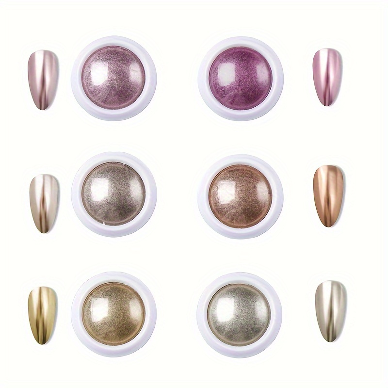 6 powder chrome nail powder set holographic glitter nail chrome powder for nails art diy decoration details 2