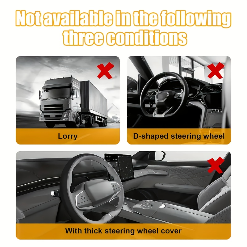 ergonomic car steering wheel   durable abs resin storage organizer with non slip surface   for   driving     to essentials vehicle interior accessory sleek material   Product details 3