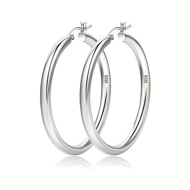 TEMU 925 Sterling Silvery Women's Earrings, Women's Jewelry, Fashion Daily Wear, Gifts
