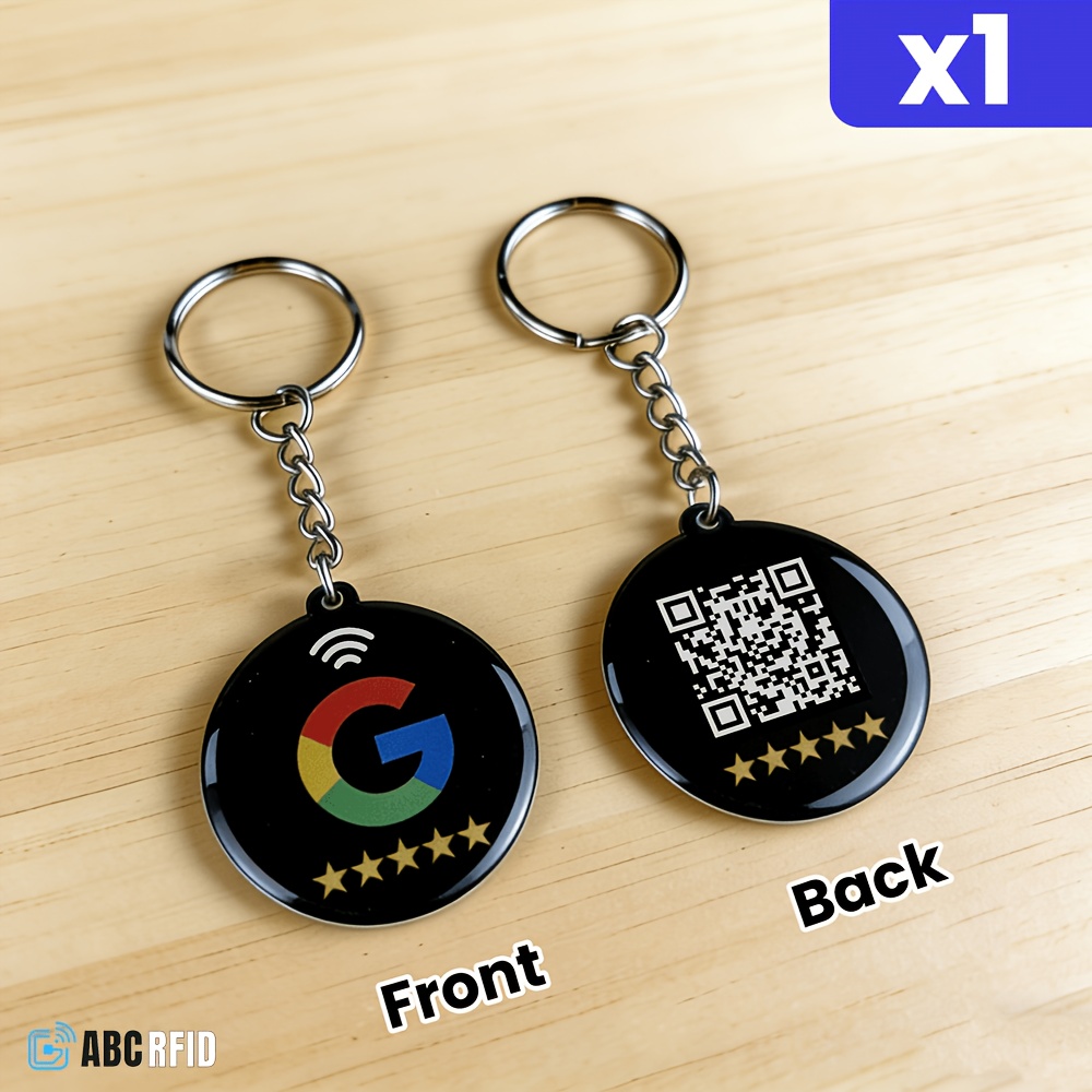 TEMU Scheda NFC Tap e "Seguici", per scheda recensioni Google, facile da configurare con gestione del link della recensione, perfetta per recensioni