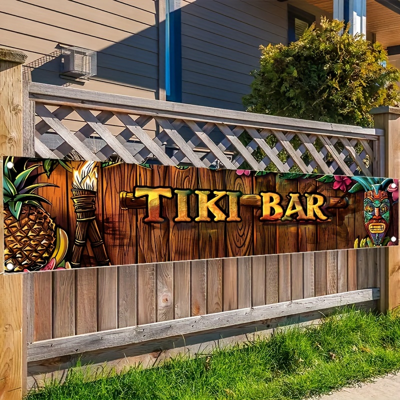 

Bar Banner - Tropical Hawaiian Party Decor, Durable Polyester, Indoor/outdoor Use Hawaiian Party Decorations Hawaiian Decor
