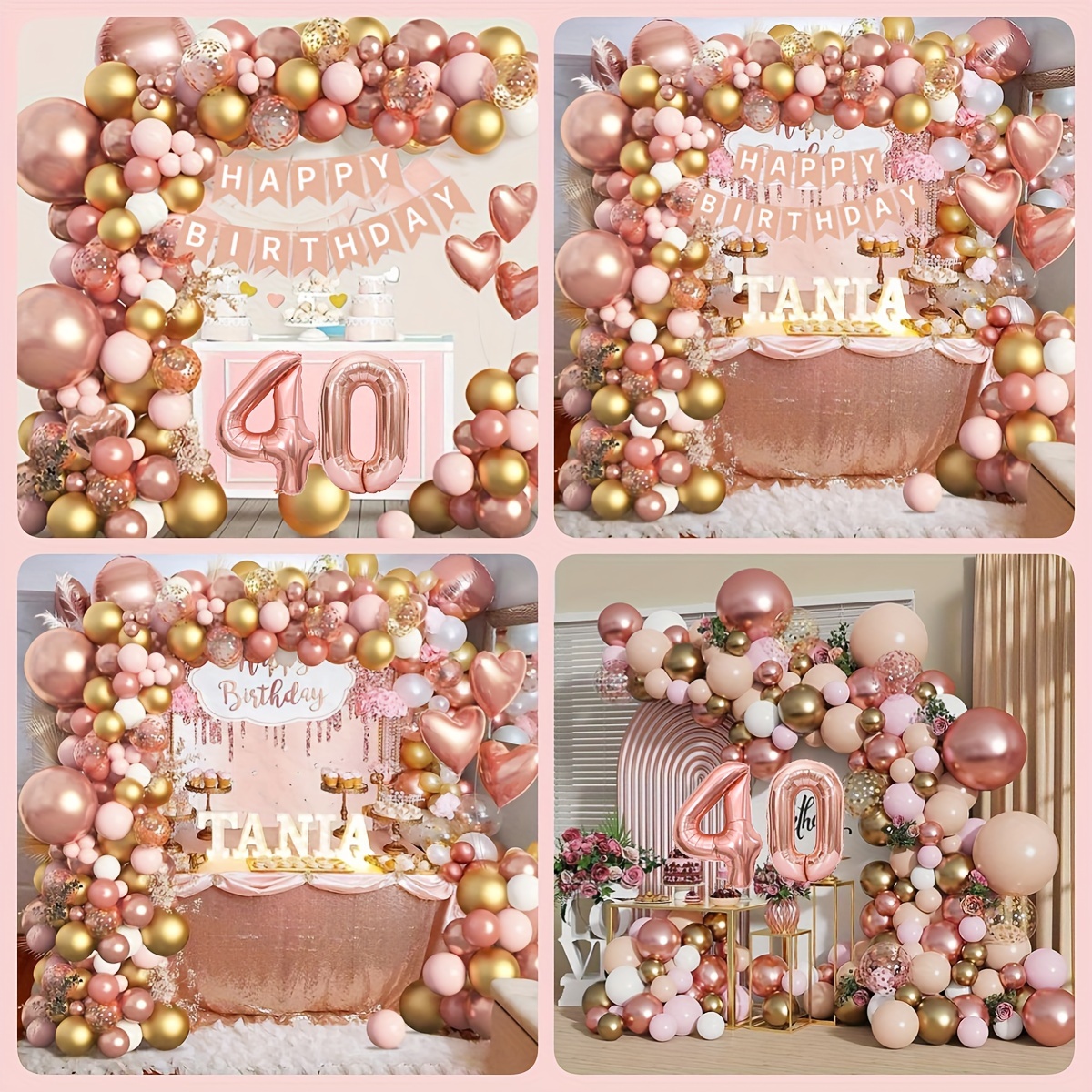 ALLY-MAGIC Schärpe Zum 40. Geburtstag Roségold - 'It's My 40th Birthday', Partydekoration Für Frauen