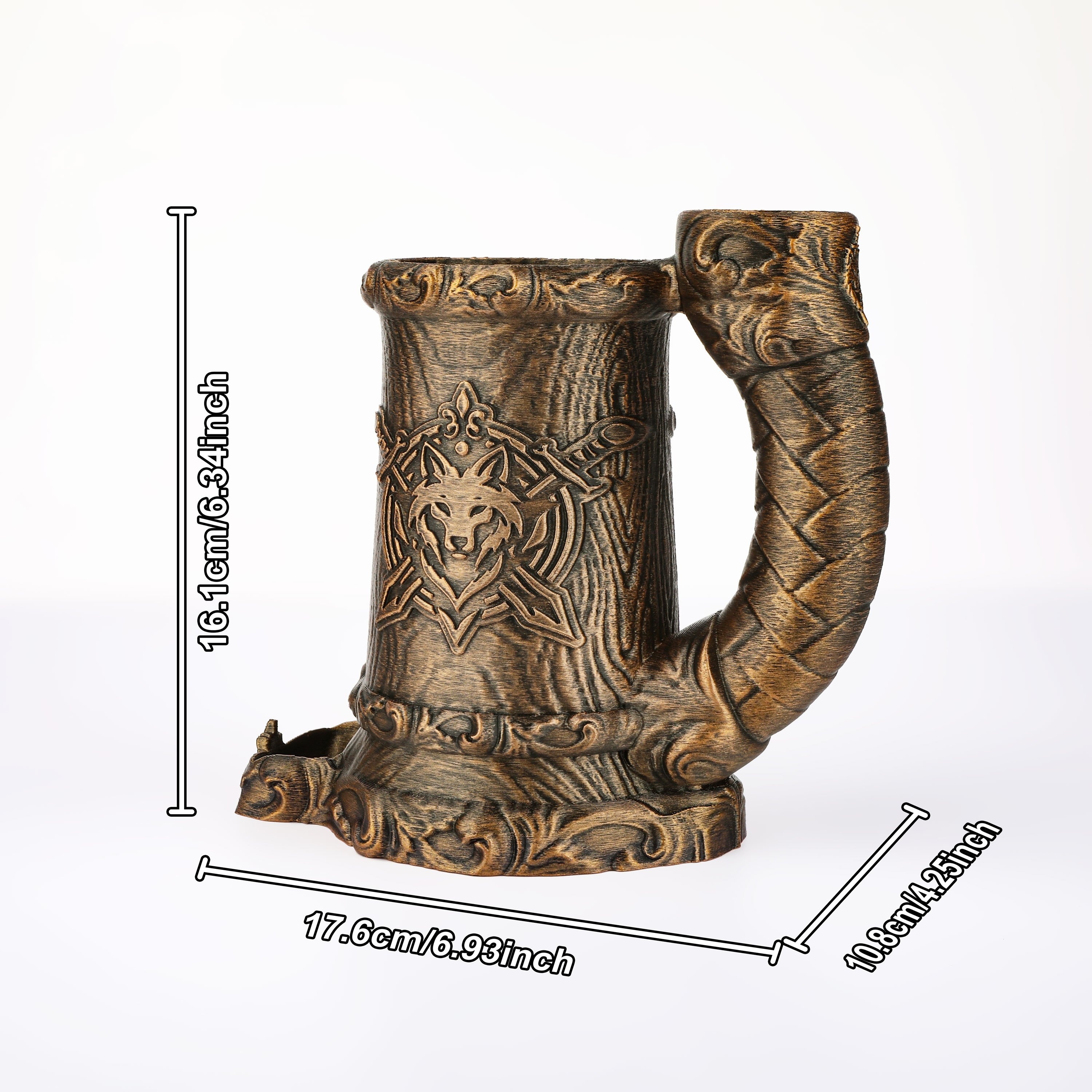 Druid Wolf Crest Cup Dice Tower, Tabletop RPG Gift