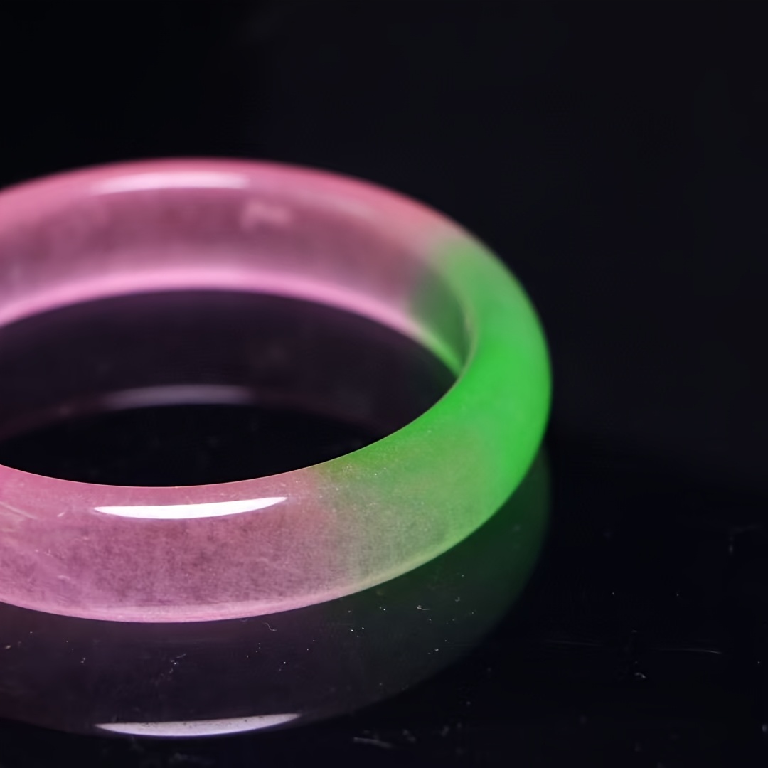 Women's Peach-Colored High Ice Quartzite Bangle, Gift Essential