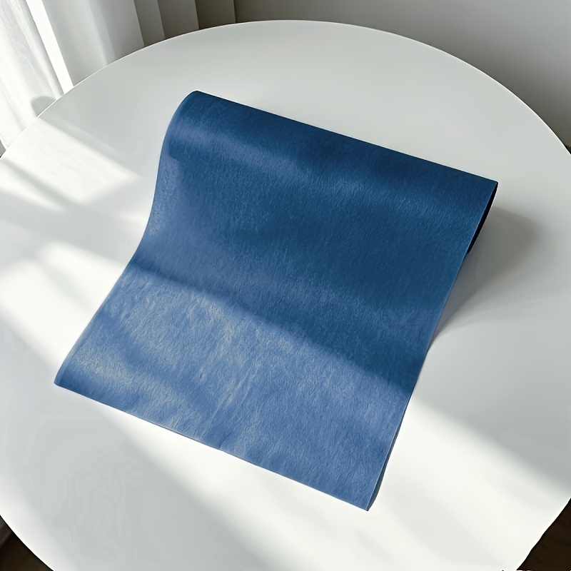 TEMU Chemin de table bleu de 15 mètres de long, étalé sur les tables à manger, les tables basses et les dressings, très approprié pour les repas