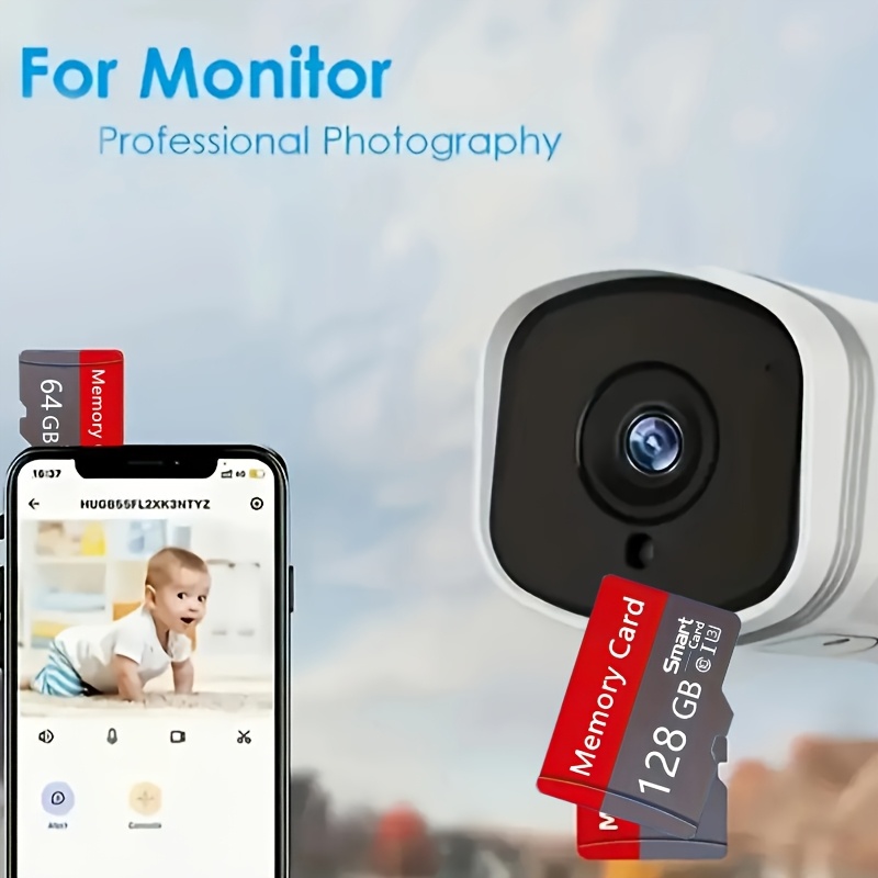 Memory Card/TF Card - Red and Gray TF Cards, High-Speed 10-Level U3 Mini SD Card, Available in 512MB 8GB 16GB 32GB 64GB 128GB for Smartphones, Tablets, Cameras, Surveillance Cams, Game Consoles and Other Reliable and Safe Performance