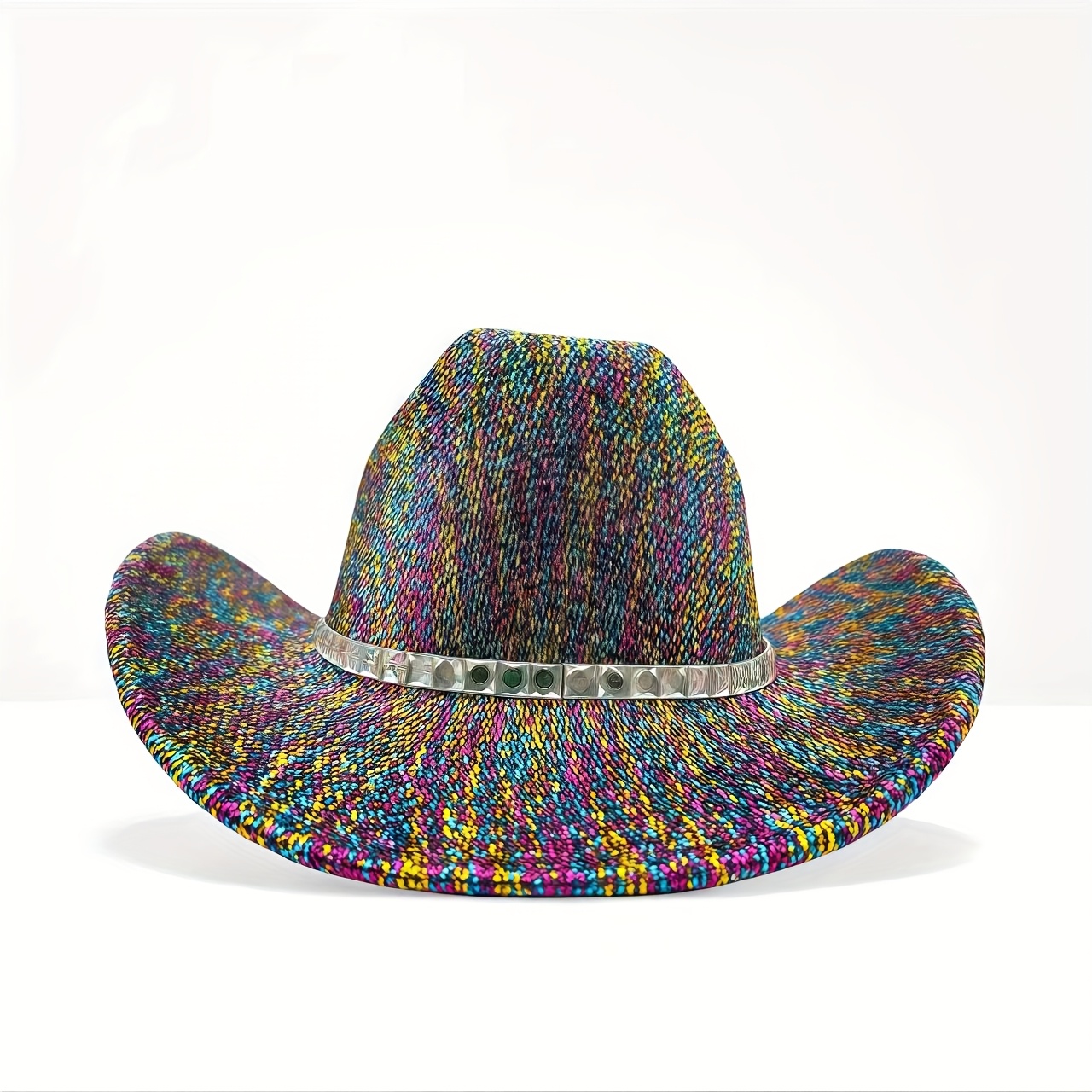 Sparkling Cowboy Hat for Women Men Glitter Western Cowgirl Party  Hat with Rainbow Pink/Purple/Shiny Hand Washable