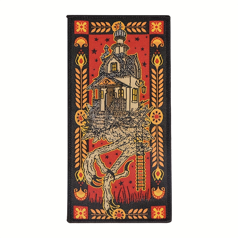 E-shop Baba Yaga Stickerei-Patch, Hexen-Patch, Geheimnisvoller Stickerei-Patch, Gothic-Verzierungen, Aufbügeln/Aufnähen, Geeignet für Jacken,