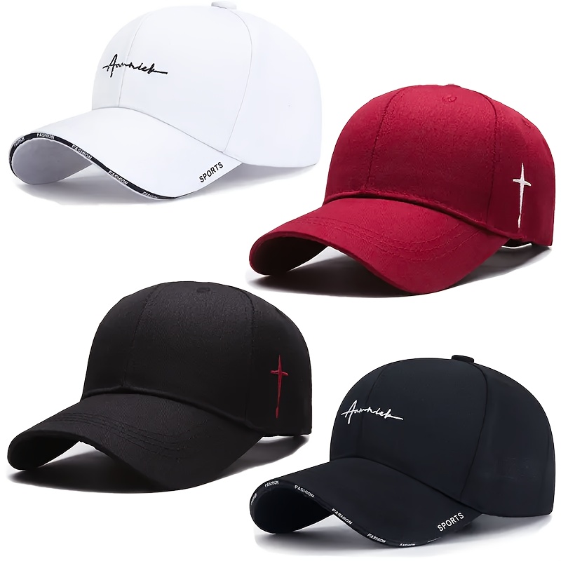4pcs Elegant Business Casual Baseball Cap Sports Casual Cap Wear