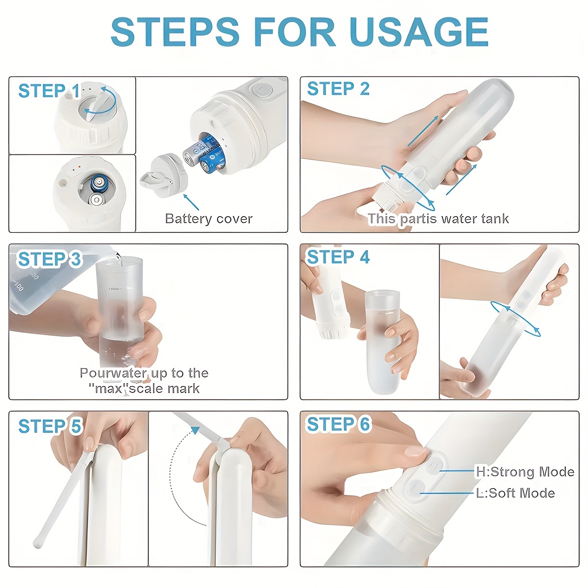 Electric Portable Bidet Mini Folding Handheld Personal Travel Portable Bidet/For Personal Hygiene Cleaning/Soothing Postpartum Care/Perineum And Hemorrhoids Treatment