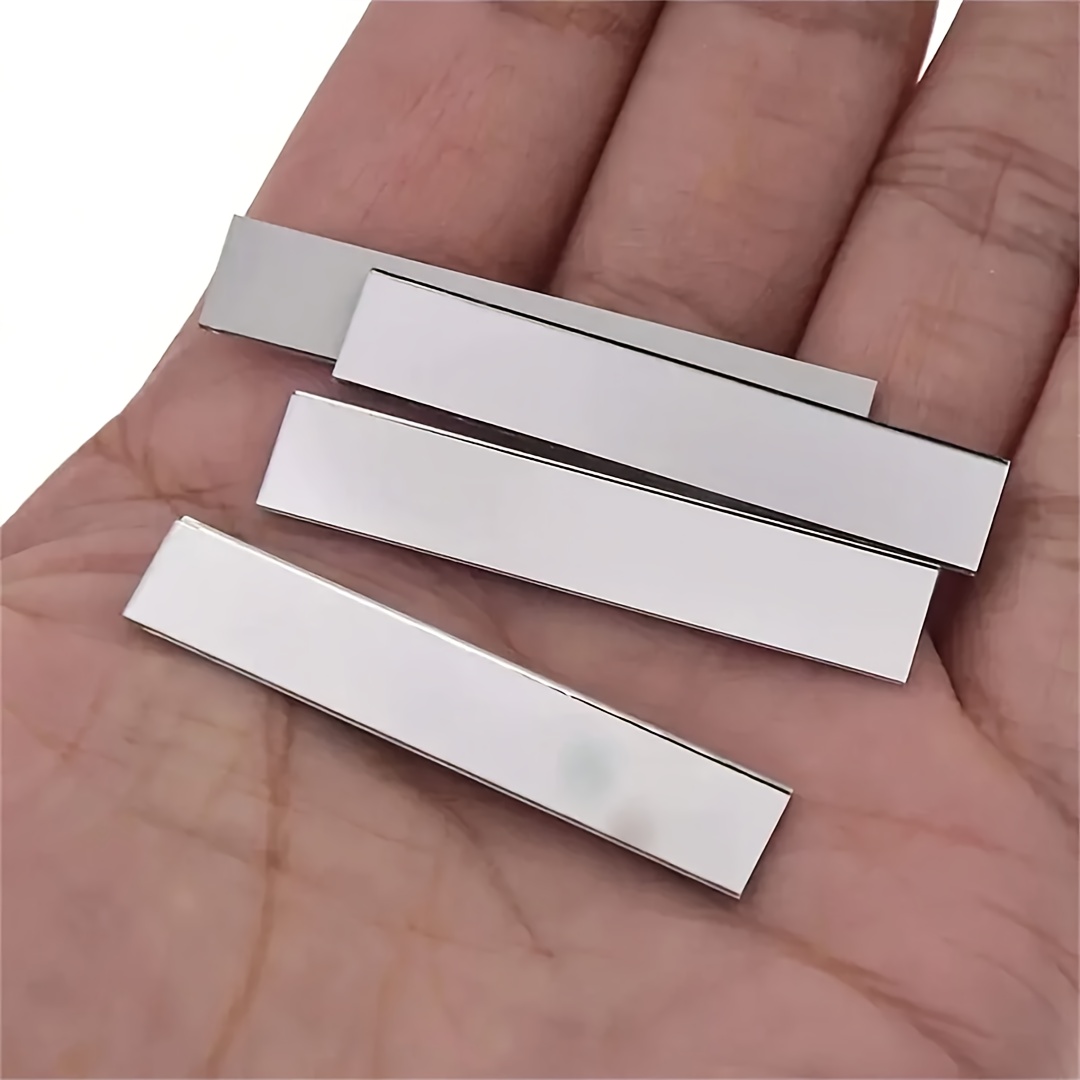 Image of 100pcs Of Rectangular Small Mosaic Mirror Stickers, 5x1cm/1.97x0.39in Acrylic Diy Craft Decorative Mirror Mosaic Tile Stickers, For Home Wall And Ceiling Decoration