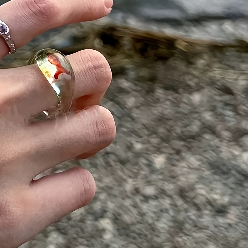 TEMU A Small Fish Ring, Niche Design Jewelry, Unique And Cute, Instagram-style A48