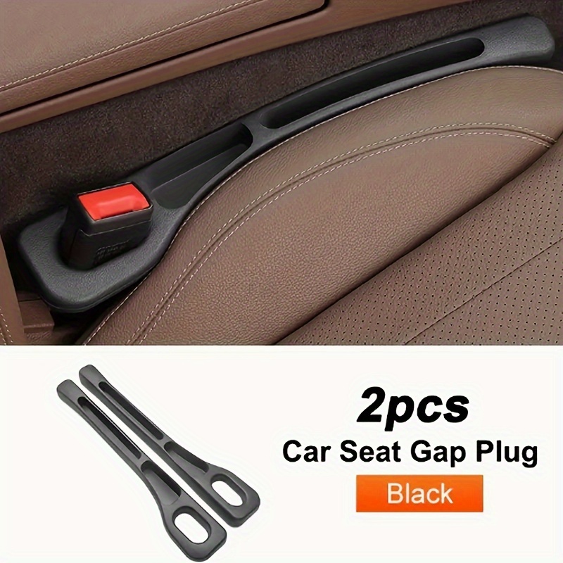 TEMU 2pcs Universal Car Seat  Strips: Double Slot For Organizing Keys, Phones, Cards, & - And Made Of Pc Material