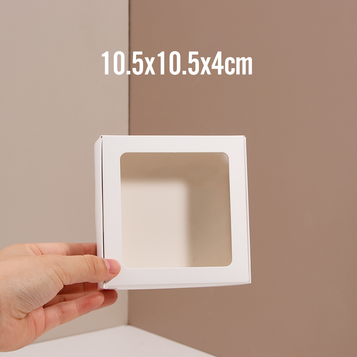 TEMU 25pcs Mini Folding View Window Paper Boxes Suitable For , Wedding Favors, Birthday Gifts - Compact Boxes With View Window, For Commemorative