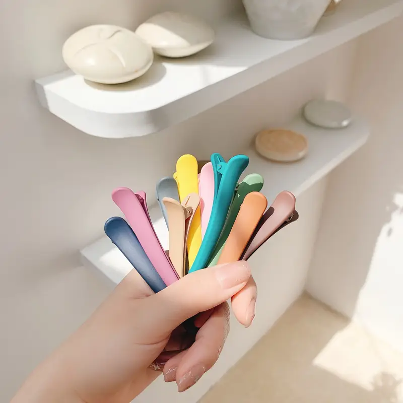7 piece set basic hair clips for women plastic matte duckbill hairpins sweet and casual hair accessories tools photo props ideal gift Product details 3