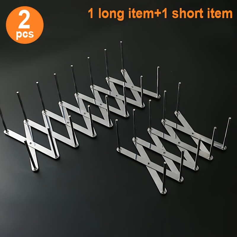 2 Dish Drying Racks, Dish Rack, Dish Racks For Kitchen Counter. Made Of Stainless Steel, The Extendable Design Makes Storage Convenient. Suitable For Organizing And Storing Kitchen Dishes