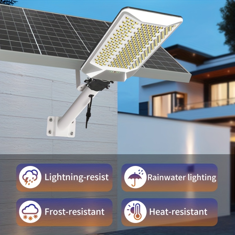 Solar ultra-bright curved surface street lamp, 18000mAh outdoor solar lamp with remote control, suitable for parking lots, commercial parking lots, school basketball courts, roadsides, courtyards, flowers, villas, outdoor solar lamps,  Stylish