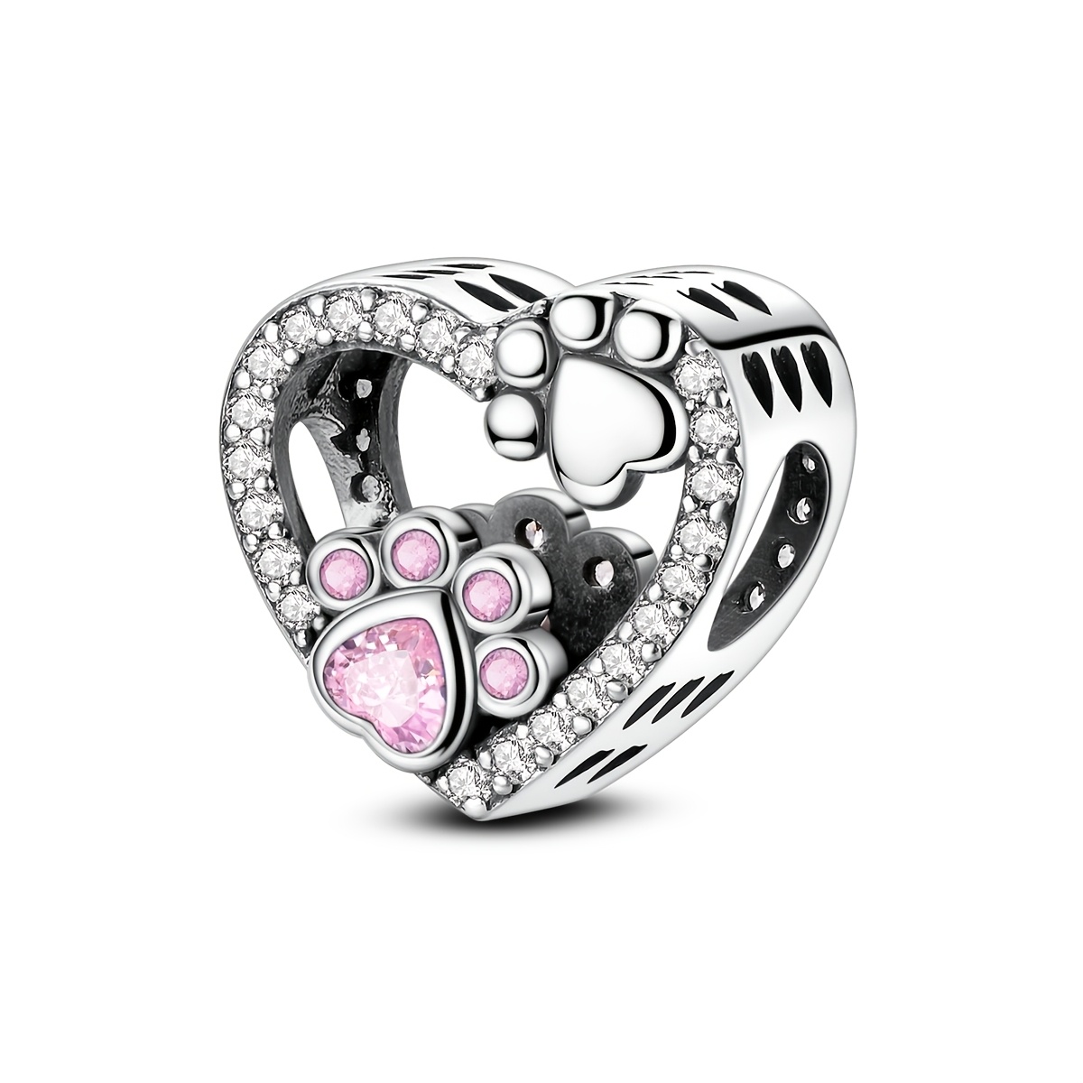 TEMU Perline ciondolo color per donna 1 pz design originale con cuore e di per creazione fai da te di gioielli e regali, compatibile con braccialetto