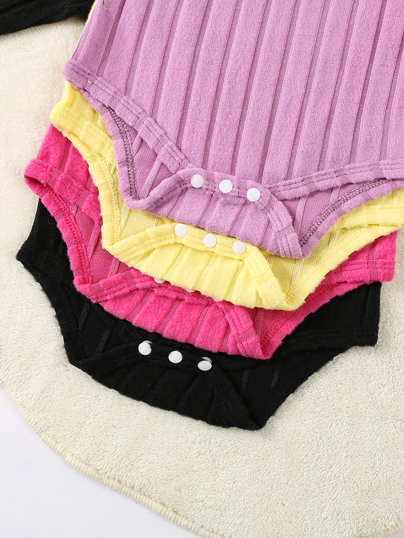 Newborn Long-Sleeved Romper with Footed Pants Four-Piece Set