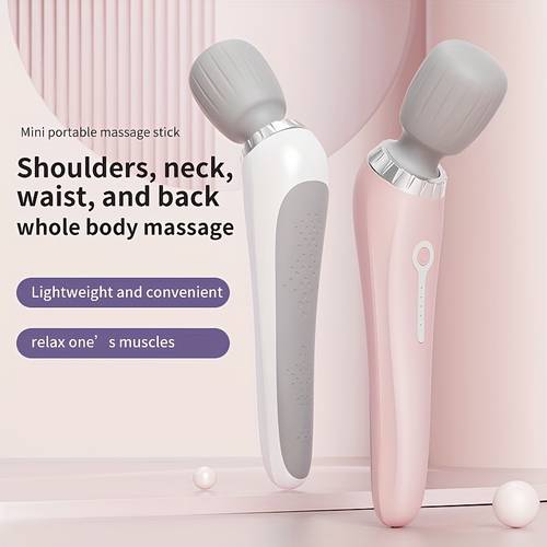 portable handheld massager usb rechargeable relaxation massage stick with 5 adjustable levels relieves neck back leg and waist tension work travel ideal holiday gift for family parents