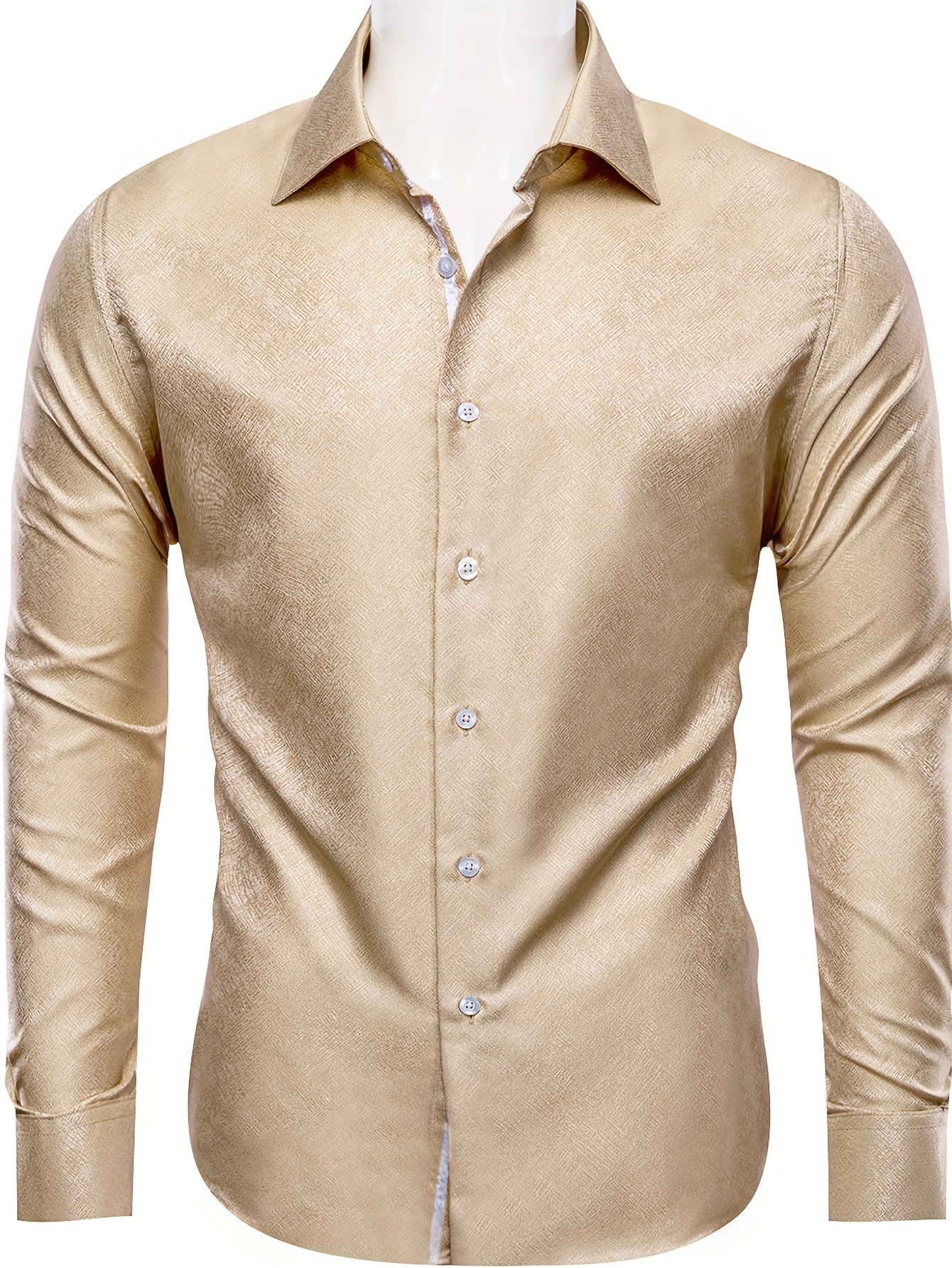 men's formal shirt with long sleeves, featuring a black and golden floral  paisley design and 1200 stitches | Check Out Today's Deals Now | Temu