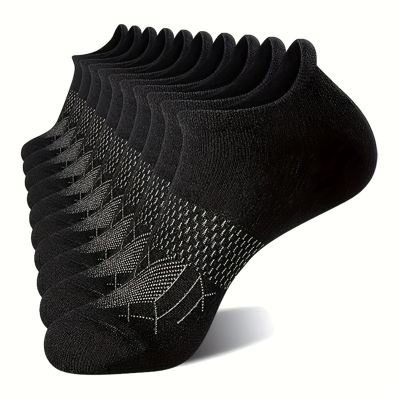 TEMU 5 Pairs Women's Compression Ankle Socks - Color- With Arch Support And Low Cut, Soft Warm Breathable Moisture-wicking Fabric, Casual Sports Dual