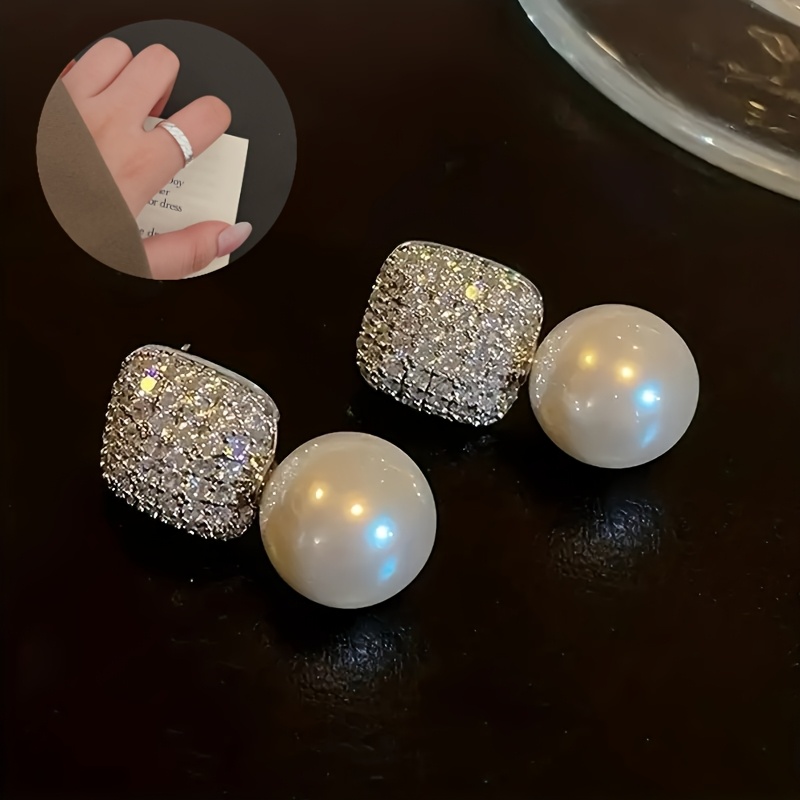 TEMU 3pcs Set Of Luxurious And Exquisite New Earrings With A Niche And High-end Design, Versatile Earrings For Daily Commuting For