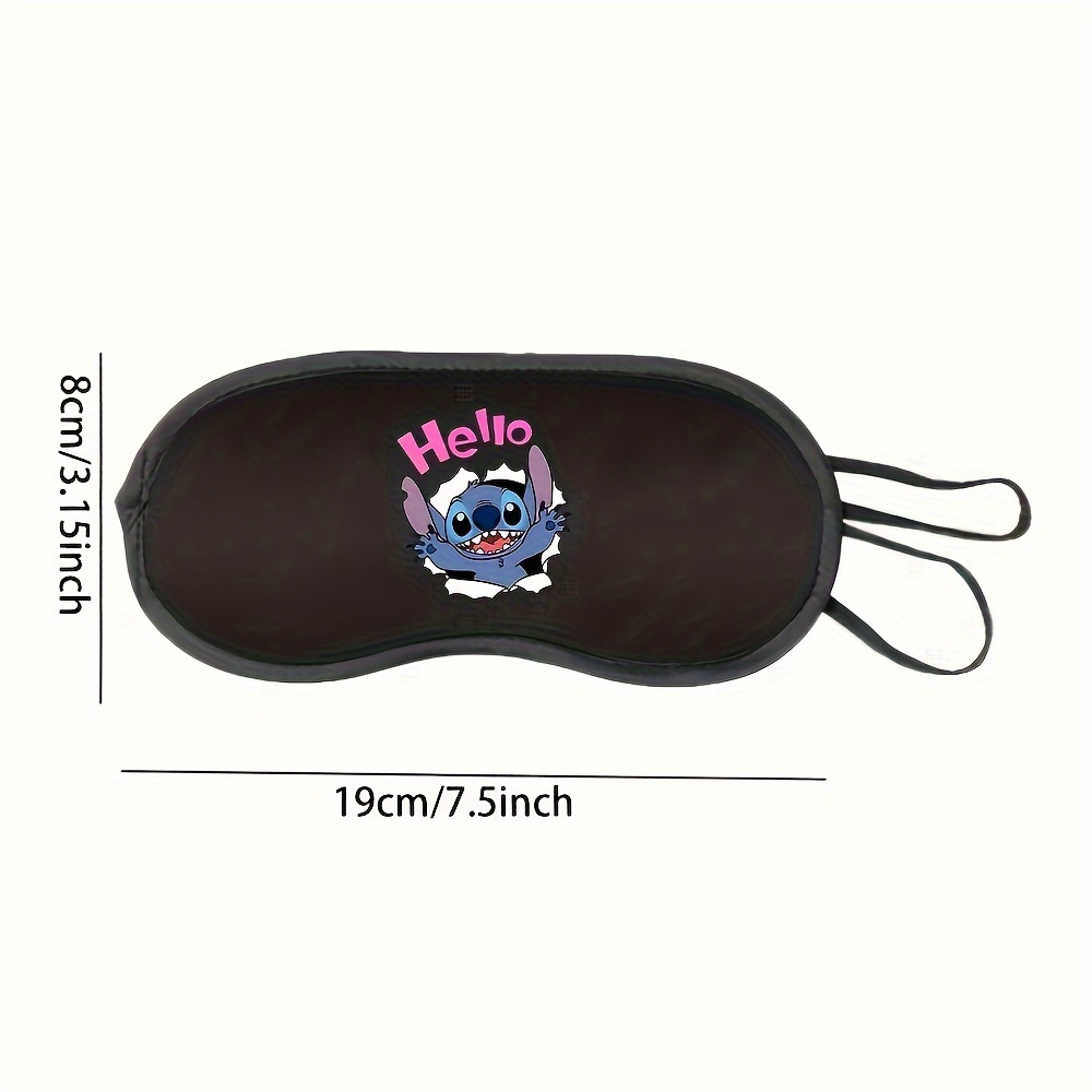 1pc disney stitch black soft sleep eye mask simple style light blocking mask for home office nap time for men and women