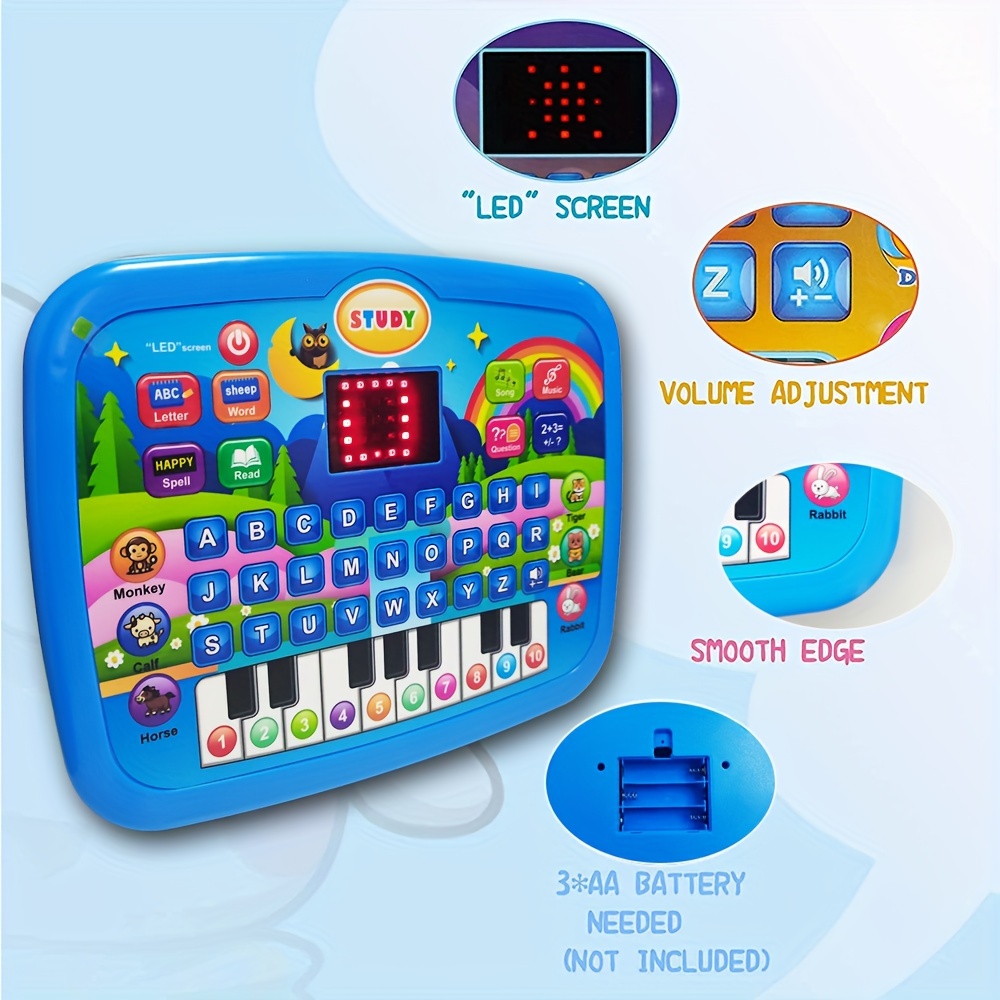 multifunctional machine for kids english learning with alphabet numbers music function animal and piano key educational toy children to enhance their cognitive skills batteries not included Product details 2