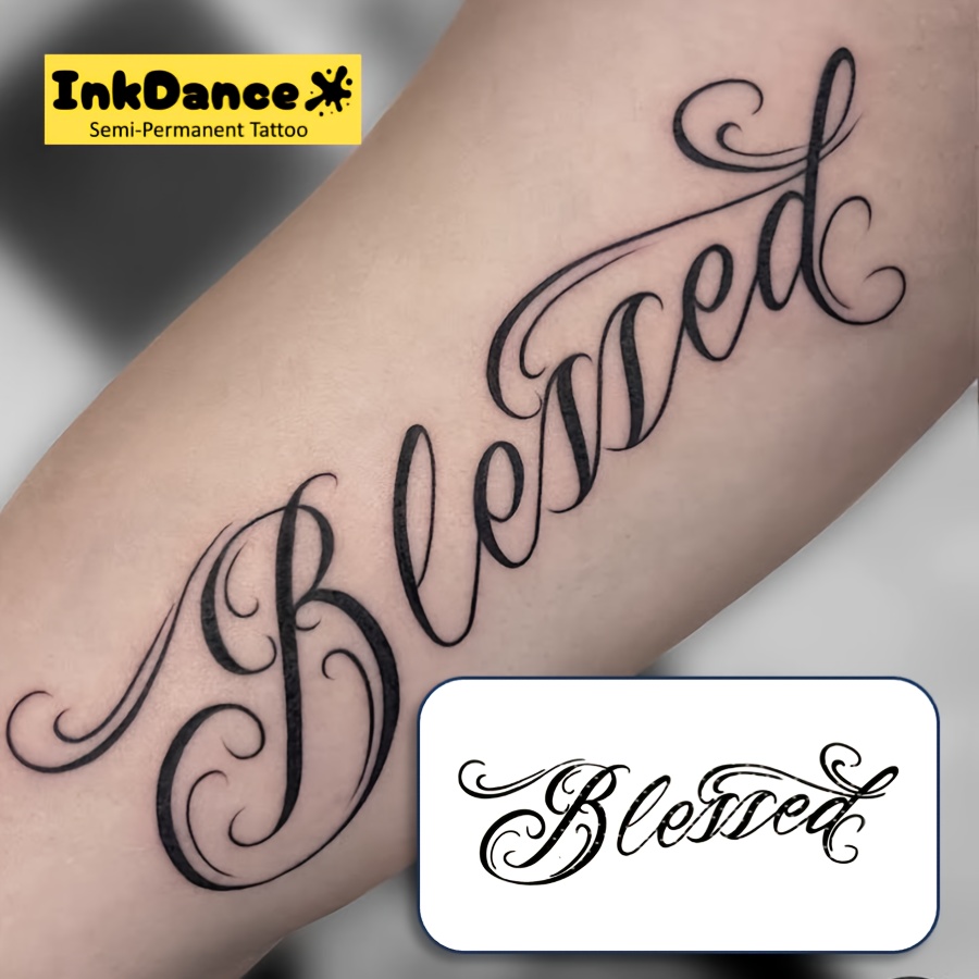 cursive tattoo sold on Temu United States, image size:900x900
