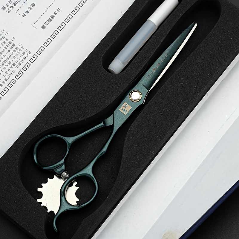 Image of Huosaki Authentic -inch Dark Green High-end Hairdressing Scissors Made Of Hitachi 440c Steel Very Sharp Can Sharpness For A Long Time