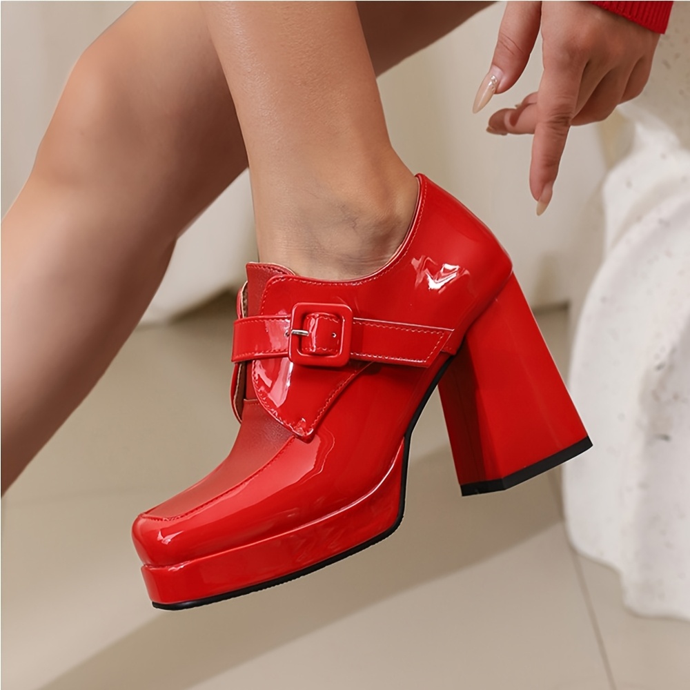 Elegant Women's Slip-On Loafer Shoes - Square Toe 7