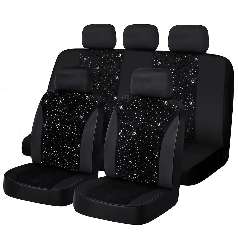 

9pcs Diamond Car Seat Covers Set - , Polyester, , , -, And For Sedans, Suvs, , And Vehicles