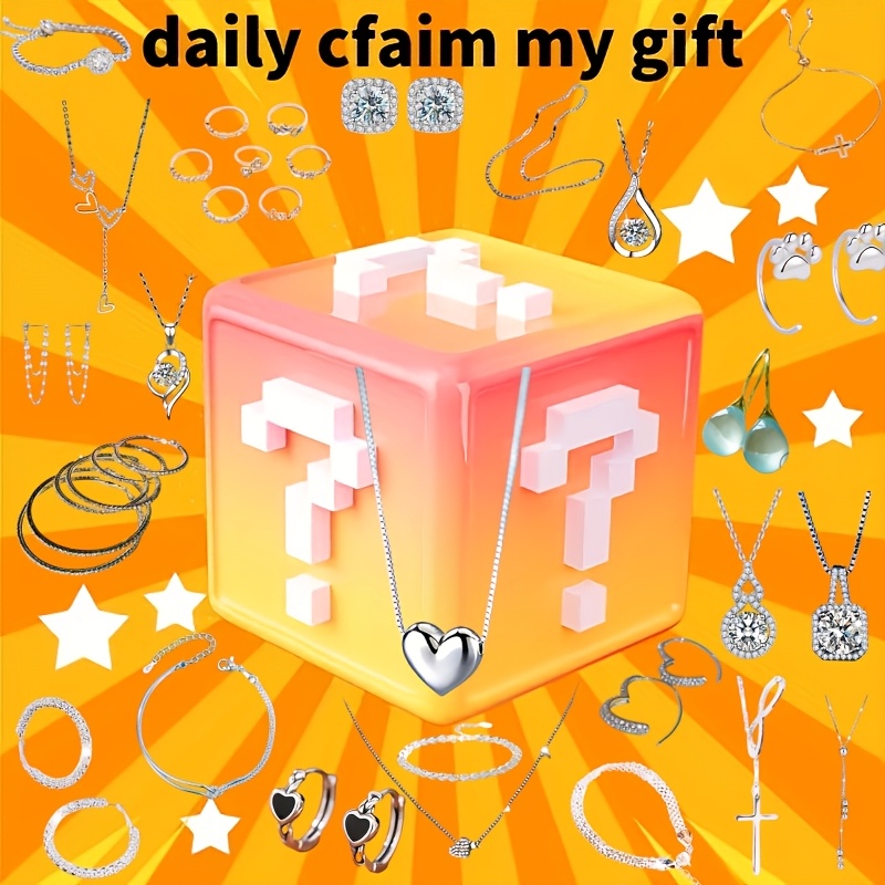 1pc daily     women s jewelry surprise box stylish with necklaces bracelets earrings   casual attire or gifting gift for her vibrant gift box sparkling jewelry