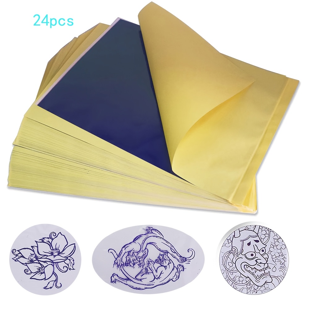 Image of 12/24/48pcs Tattoo Four-layer Transfer Paper - High-quality Heat Transfer Paper Designed For Precise Tattooing - Clear And Durable Transfer, Suitable For Use With Transfer Machines
