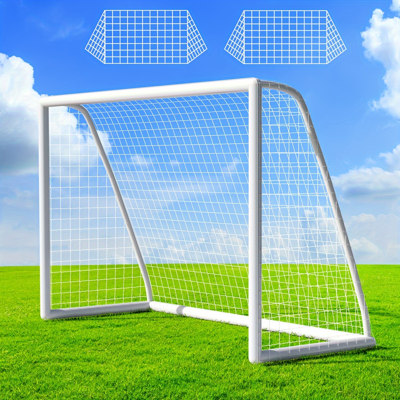 

Soccer , 10x6.5ft Soccer Set For Backyard, With Weatherproof Pvc Frame, 2x Football Nets, Carry Bag, Ground Stakes