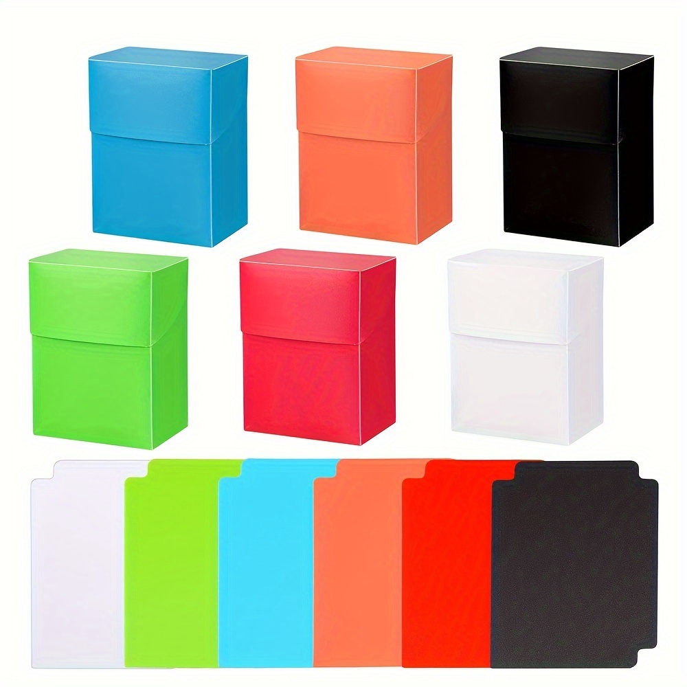 

6 Large Tcg Card Boxes With 12 Dividers For 80 Cards, Storage Box For Trading Card Games, Suitable For Standard Cards