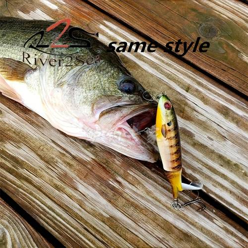item picture luretv r2s plopper90 surface lure noise design minnow style fishing bait with mixed colors for pike freshwater fishing lures for active vibrant color pattern sturdy construction outdoor construction