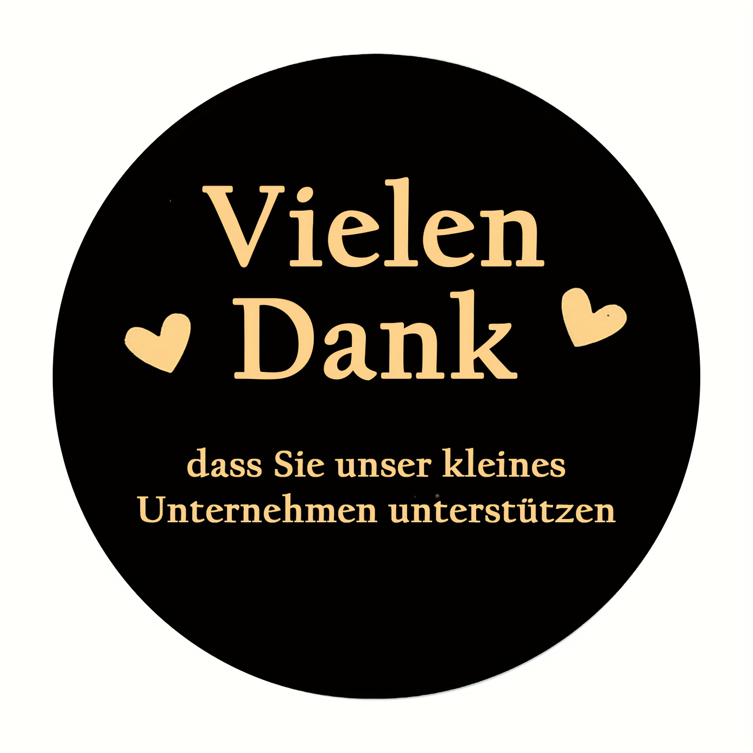 Image of 160pcs Small Business Labels, German (thank You For Supporting Our Small Business) - Suitable For Bakery, Weddings, Birthdays, Christmas, Communion, Mother's Day, And Teacher