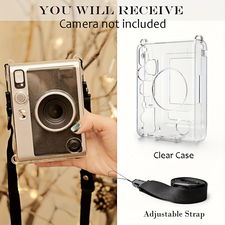 

Clear Pvc Camera Case For Mini Evo Instant Film Camera, Hard Protective Shell With Adjustable Strap, Non-electronic Accessory Kit Without Battery