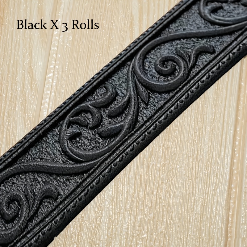 3d Embossed Flexible Wall Decoration, Light Luxury , Self-adhesive Skirting Board Decorative Backing, Decorative Wallpaper Frame, Wall , Adhesive Wall , Skirting Board