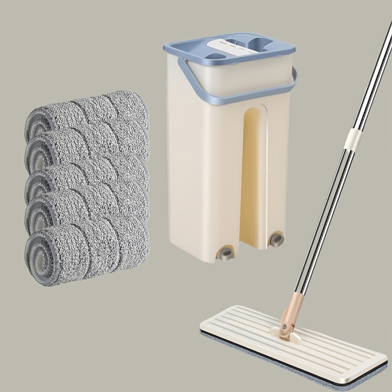 E-shop 3/5/10 Stk., Flache Mopp-Ersatztücher, Verdickte Mopp-Tücher, Waschbarer Moppkopf, Mopp-Zubehör, Klebend, Nicht Ausfallend, Reinigungsmittel