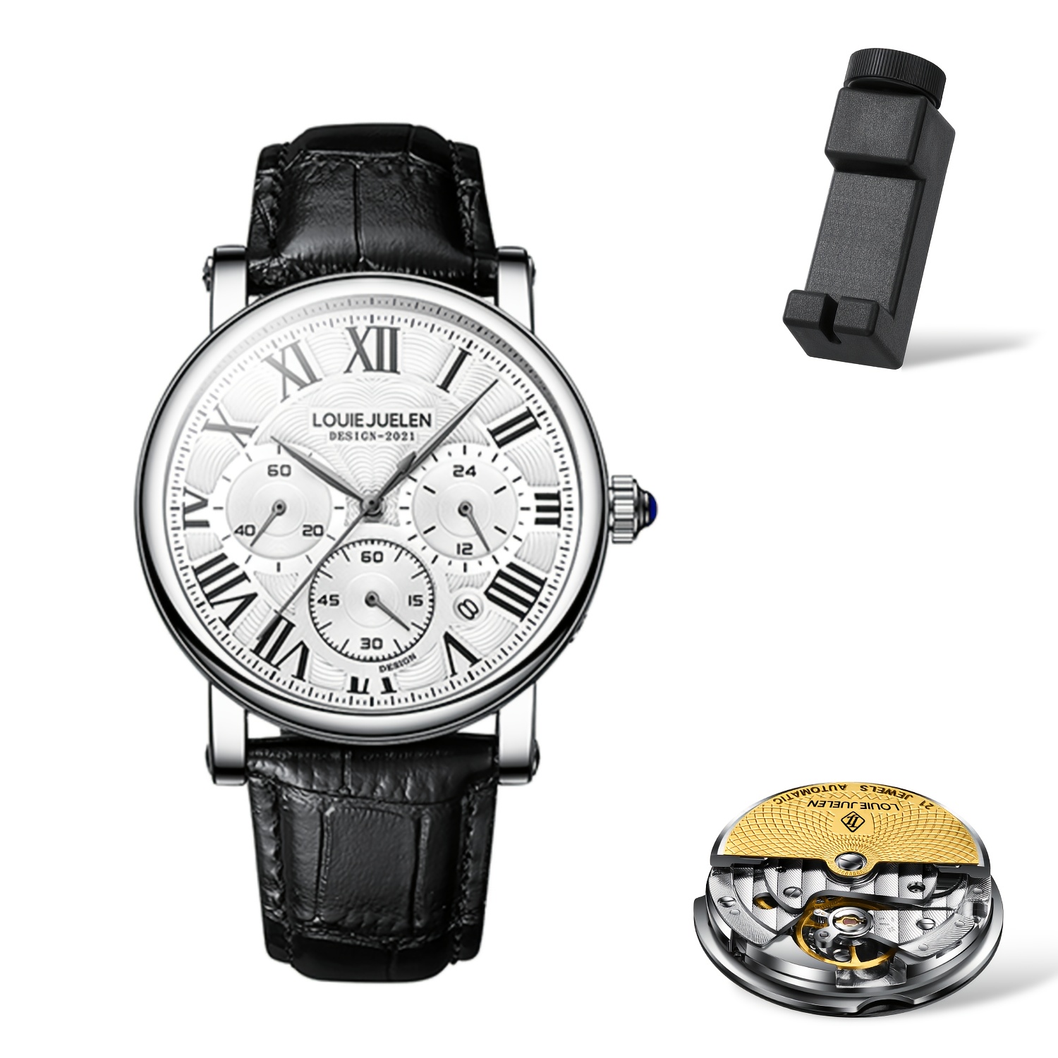 TEMU 2026 New Mechanical Watch, Men's Watch, Fully Automatic Mechanical Movement, Couple Watch, 3 Dial Design, Gift For Boyfriend, Birthday Gift,