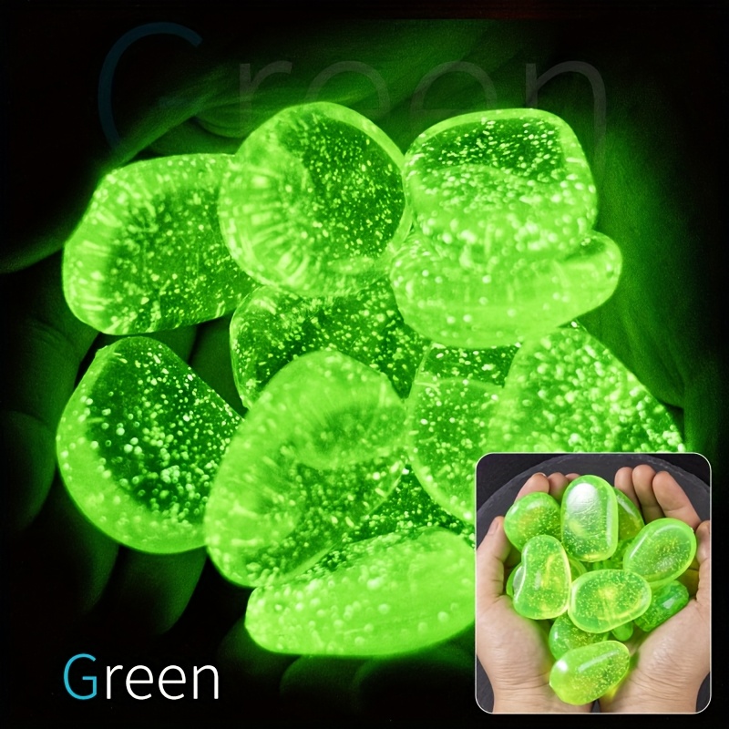 TEMU Nuevas 30 piedras luminosas de estrella, de jardín, piedras decorativas luminosas de estrella, mini piedras de paisaje de país de , piedras