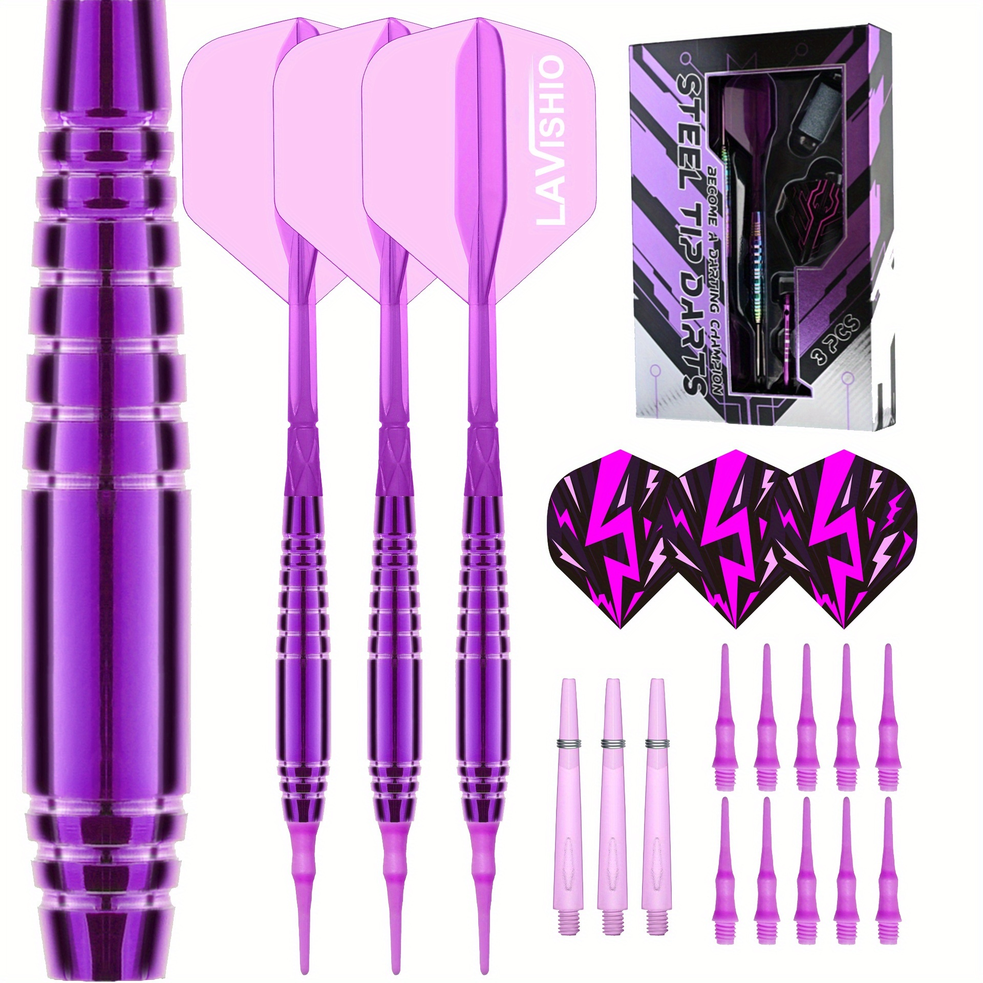 21g Darts Set With Extra Flights & Shafts, Professional Darts For Electronic Dartboards, Competition & Practice