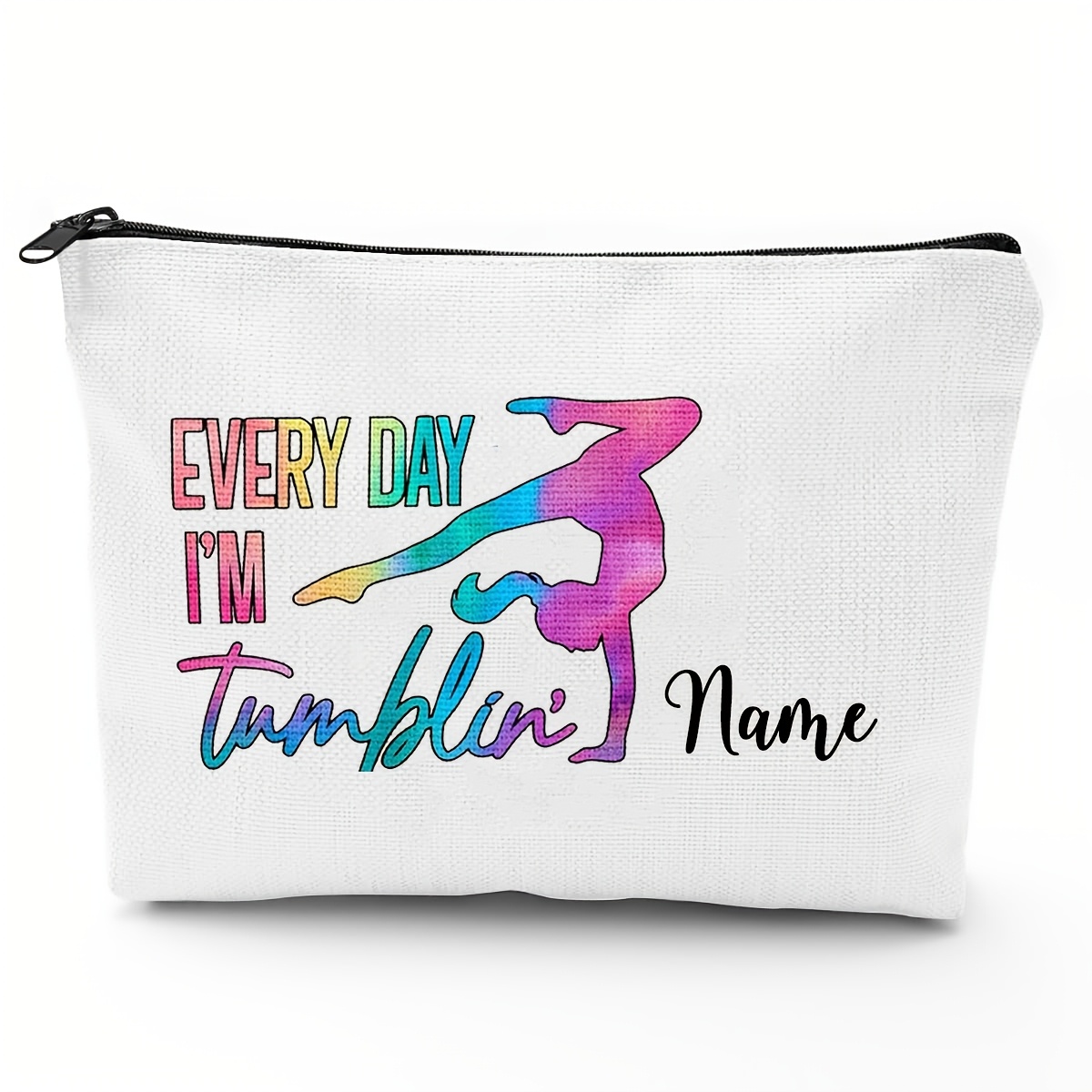 customized gymnastics canvas makeup bag inspirational sports