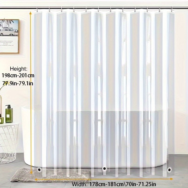 TEMU Shower Curtain 3 Magnets, 12 Plastic Rings, , Stain And Soap Stains , Including High- Hooks - Odorless, Non , Battery Free