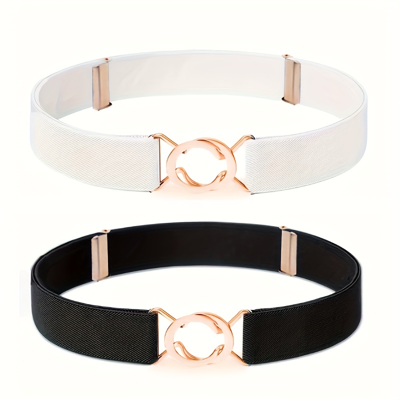 Image of 2-pack ' Lazy Belt Adjustable Waist Elastic , Women's Fashion Adjustable Belt, Belt For Jeans And Dresses