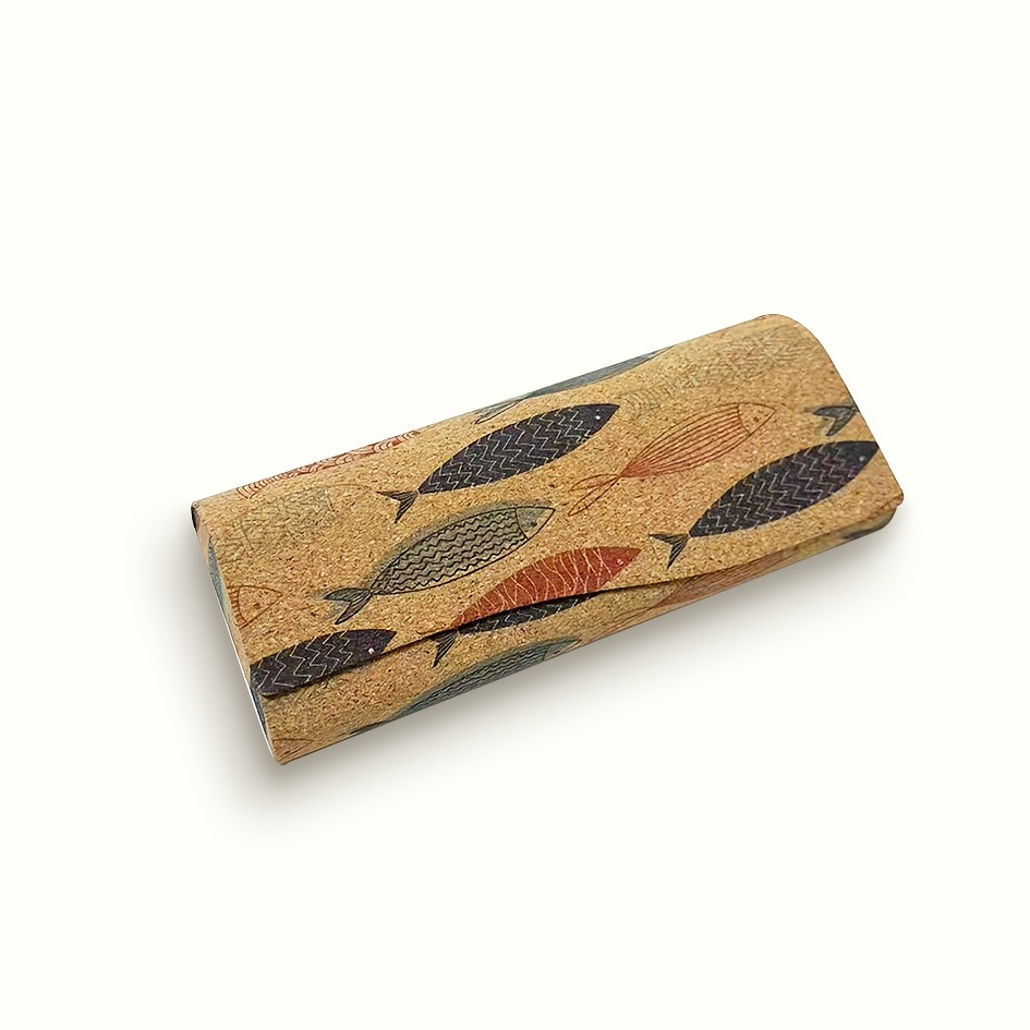 Vintage Bohemian Magnetic Eyeglass Case, Portable Artificial Leather Glasses Holder, Protective Accessory With Box, Boho , Makeup Organizers